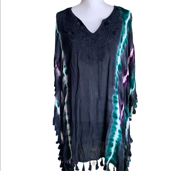 Fashion Fuse Boho Tassel Cover Ups Size Medium - Picture 5 of 17